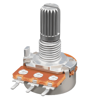 RD16 linear rotary potentiometer push-on switch