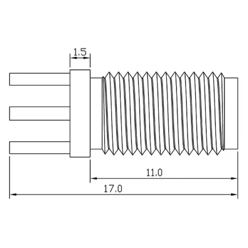SMA straight female PCB connector