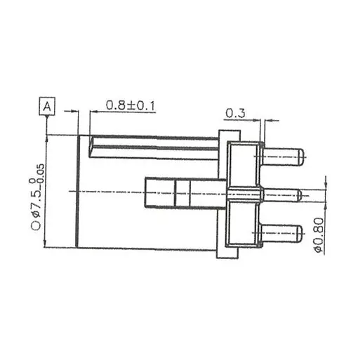Fakra straight male PCB connectorÂ