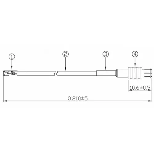 MCX male+RF178(210)+IpexÂ