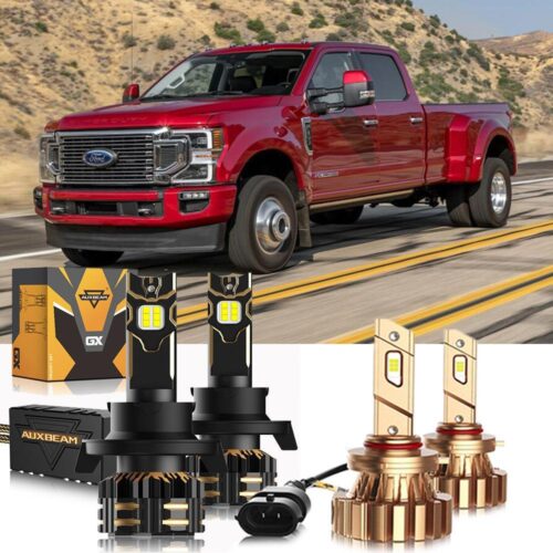 For 2011-2015 Ford F-350 H13 LED Headlight Bulbs -  High & Low Beam + Fog Light 6500K White