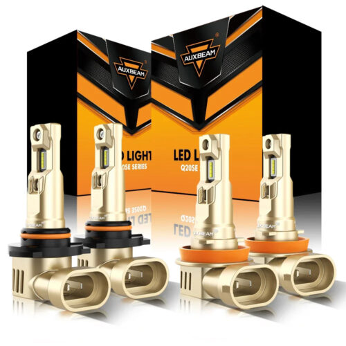 9005+H11 LED Headlight Bulbs 60W 16000LM Q20-SE Series 1:1 OEM Factory Size 6500K Cool White | 4 Bulbs