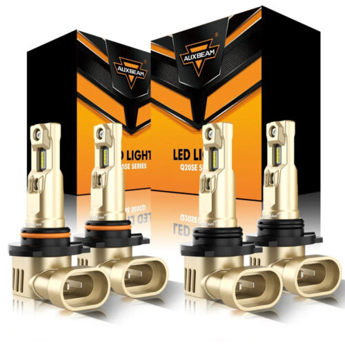 9005+9006 LED Headlight Bulbs 60W 16000LM Q20-SE Series 1:1 OEM Factory Size 6500K Cool White | 4 Bulbs