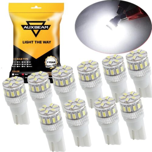 T10/168/194/W5W/2825 White/Red/Amber  LED Canbus Non-Polarity Light Bulb for Dome Map License Plate Trunk Cargo Bulbs