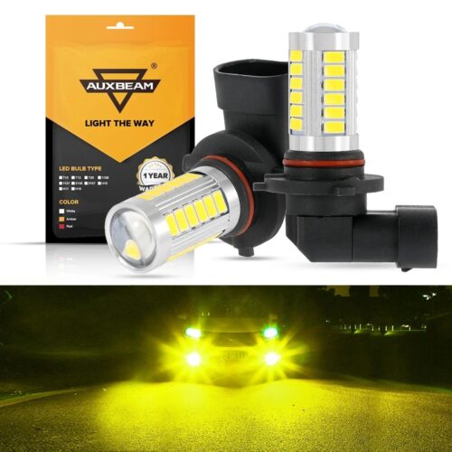 H10 9145 9140 HB3 LED Fog Light/DRL 50W 4000LM Golden Yellow 33LED Series | 2 Bulbs - Golden Yellow / -