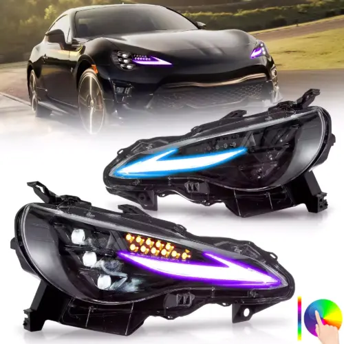 RGB LED Headlight Assembly For 2012-2021 Toyota 86, Subaru Brz, Scion Frs