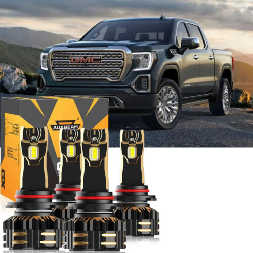 For 2002 GMC Sierra 1500 9005 LED Headlight Bulbs Bundle - High Beam + Low Beam