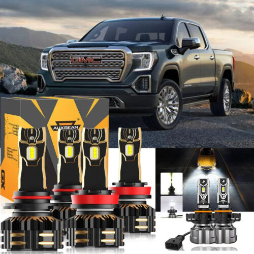 For 2007 GMC Sierra 1500 9005 H11 LED Headlight Bulbs Bundle -  High Beam + Low Beam + Fog Light 6500K White