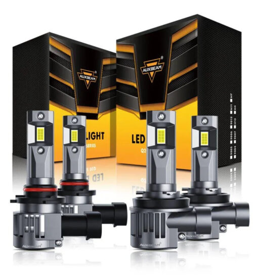 9005+H11 LED Headlight Bulbs 90W 22000LM Q20 Series 1:1 Halogen Size 6500K Cool White | 4 Bulbs