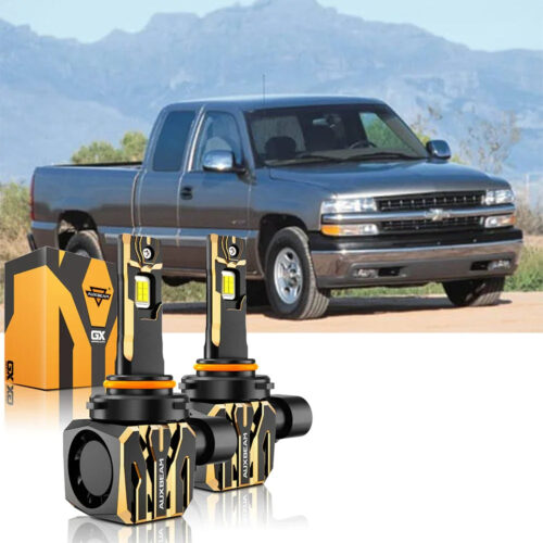 For 2000-2002 Chevrolet Silverado 1500 9005 9006 LED Headlight Bulbs Bundle - High Beam