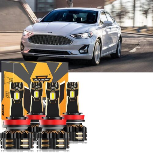 For 2018-2020 Ford Fusion H11 LED Headlight Bulbs Bundle - High Beam+Low Beam