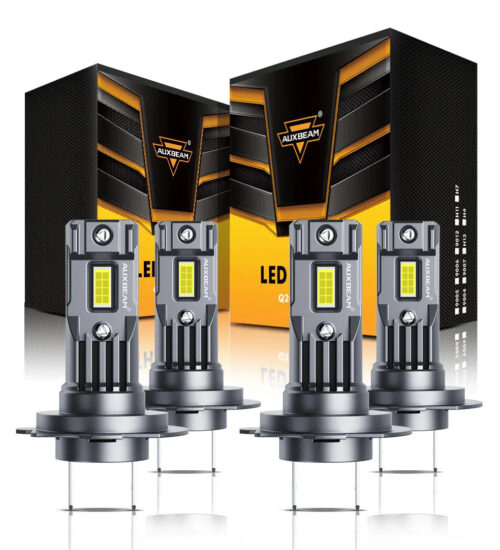 H7+H7 LED Headlight Bulbs 90W 22000LM Q20 Series 1:1 Halogen Size 6500K Cool White | 4 Bulbs