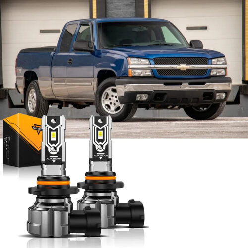 Fro 2003-2006 Chevrolet Silverado 1500 9005 9006 LED Headlight Bulbs Bundle - 9005 Fog Light 6500K White