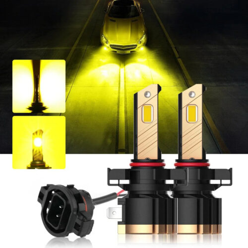 For 2014-2015 GMC Sierra 1500 9012 LED Headlight Bulbs - 5202 Fog Light 3000K Yellow