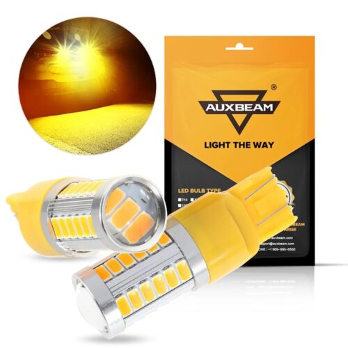 T20 7443 7440 LED Turn Signal Light Rear/Front, Side Marker Light 20W 4000LM 3500K Amber 33LED Series | 2 Bulbs - Amber / - / 2PCS