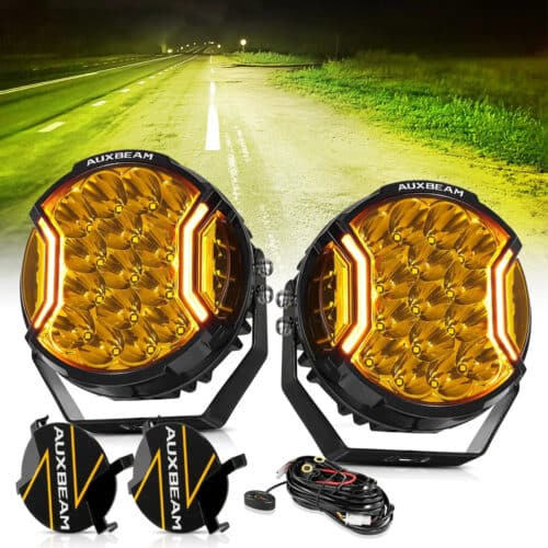 V-ULTRA Series | 7 Inch 226W LED Side Shooter Amber Pod Lights with Amber DRL